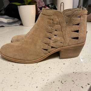 Vince Camuto ankle cutout booties